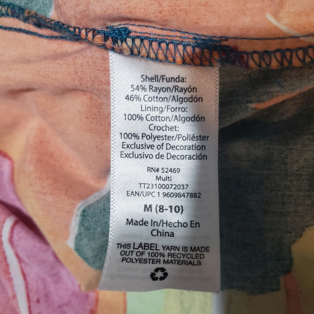Time and Tru Sz M Vibrant Boho Floral Maxi Skirt - Picture 7 of 8